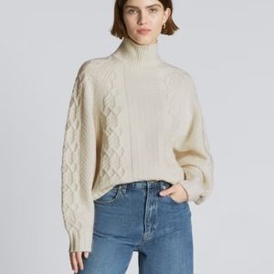 Everlane The Felted Merino Cable Sweater